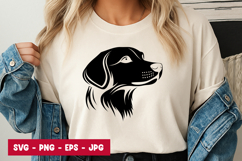 Retriever Dog Head Silhouette Art SVG PNG Product Image 1