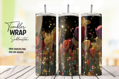 Black Tulip Garden Tumbler Wrap Product Image 1