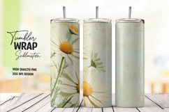 Yellow Daisy tumbler wrap png Product Image 1