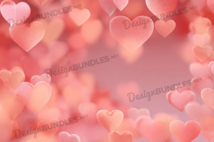 Soft Peach Heart Glow Digital Background Product Image 1
