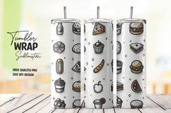 Food pattern tumbler wrap sublimation Product Image 1