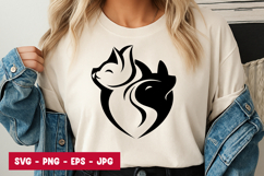 Tribal Husky Dog Silhouette Art SVG PNG Product Image 1