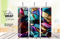 Teal Metallic Tumbler Wrap Sublimation Product Image 1