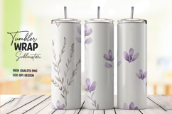 Lavender Bloom tumbler wrap png Product Image 1