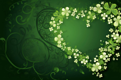 St Patricks Day Heart, Saint Patrick Heart Digital Paper Product Image 1