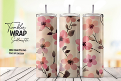 Pink Cherry Blossom Tumbler PNG Product Image 1
