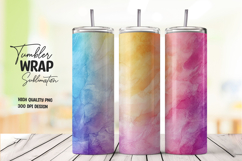 Pastel Rainbow Cloudy Tumbler Wrap Product Image 1