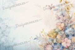 Watercolor flower Frame Digital Paper, Floral Background, Product Image 1