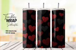 Red Heart Love Tumbler Wrap png Product Image 1