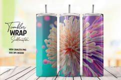 Color Burst Bloom Bright Floral Tumbler Wrap Product Image 1