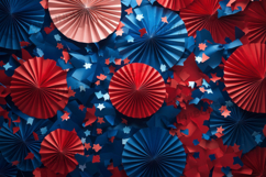 4th of July Rosettes and Party Fans Background Product Image 1