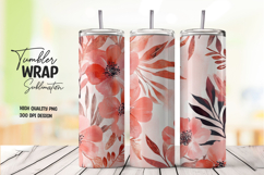 Soft Floral Tumbler Wrap PNG Product Image 1