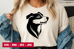 Smiling Dog Cartoon Face Art SVG PNG Product Image 1