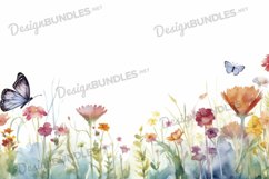 Wartercolor Wildflower Background Product Image 1