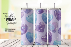 Blue Heart tumbler wrap png Product Image 1
