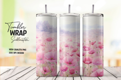 Pink Lotus tumbler wrap png Product Image 1