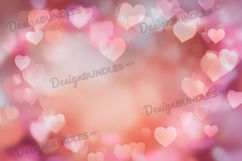 Pink Heart Blur Digital Background Product Image 1