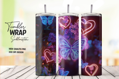 Purple Neon tumbler wrap png Product Image 1