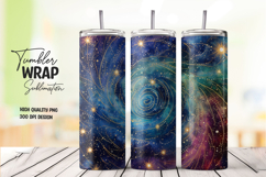 Spiral Universe Blue Nebula Tumbler Wrap Product Image 1