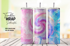 Abstract Swirl Pastel 20oz Tumbler Wrap Product Image 1