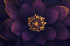 Deep Purple Lotus Flower Illustration Background Product Image 1
