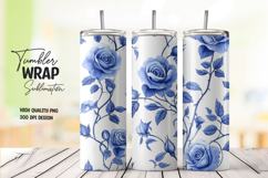 Blue Porcelain Tumbler Wrap png Product Image 1