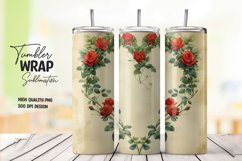 VIntage heart frame tumbler wrap sublimation Product Image 1