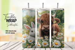 Cow in Golden Light Tumbler Wrap Sublimation PNG Product Image 1
