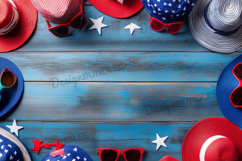 4th of July Party Flat Lay with American Decorations Product Image 1