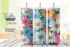 Daisy Blue tumbler wrap png Product Image 1