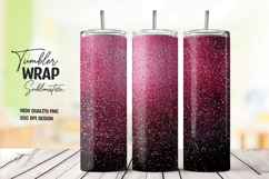 Pink Glitter Sparkle Tumbler Wrap Product Image 1