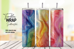 Abstract Swirl Rainbow Tumbler Wrap Product Image 1