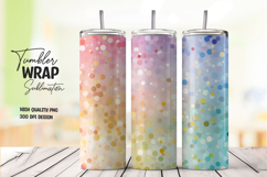 Rainbow Dot Bokeh Tumbler Wrap PNG Product Image 1