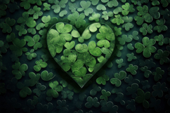 St Patricks Day Heart, Saint Patrick Heart Digital Paper Product Image 1