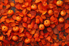 Autumn Red Leaves and Petals Fall Background Product Image 1