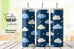Starry Cloud Blue Sky Tumbler Wrap Product Image 1