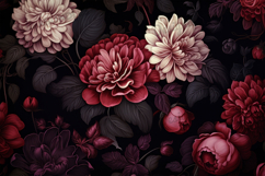 Black Background with Large Flowers Product Image 1