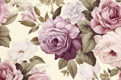 Watercolor Flowers Digital Paper, Flowers Background Product Image 1