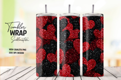 Red Rose Heart Tumbler Wrap png Product Image 1