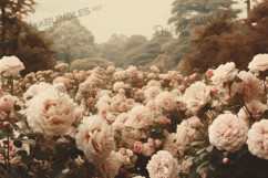 Romantic English Rose Bushes in Bloom Background Product Image 1