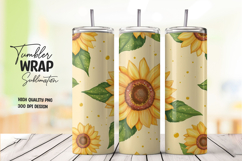 Lemon Pattern Yellow Tumbler Wrap PNG Product Image 1
