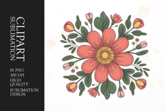 Floral Wreath Clipart PNG Product Image 1