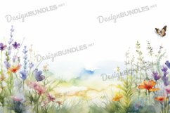 Wartercolor Wildflower Background Product Image 1