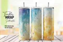 Water Splash Tumbler Wrap PNG Product Image 1