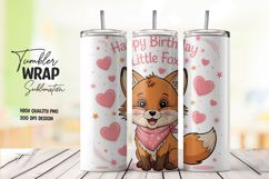 Birthday Fox Cub Celebration Tumbler PNG Product Image 1