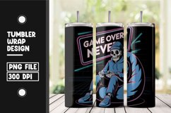 Gameover skull tumbler wrap png Product Image 1