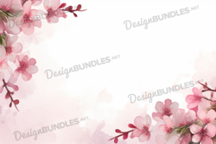 Cherry blossom flower frame background Product Image 1