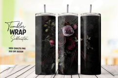 Dark Rose tumbler wrap png Product Image 1