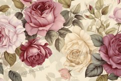 Watercolor Flowers Digital Paper, Flowers Background Product Image 1