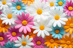 Bright Daisy Flower Wall Background Product Image 1